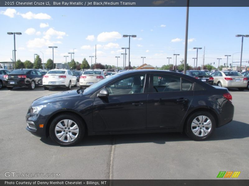 Blue Ray Metallic / Jet Black/Medium Titanium 2015 Chevrolet Cruze LS