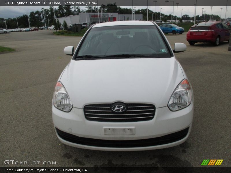 Nordic White / Gray 2011 Hyundai Accent GLS 4 Door