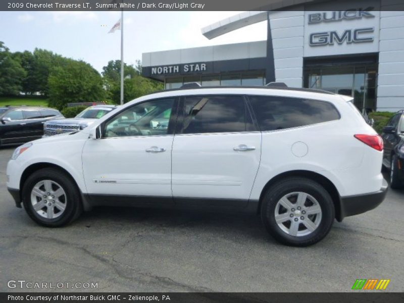 Summit White / Dark Gray/Light Gray 2009 Chevrolet Traverse LT