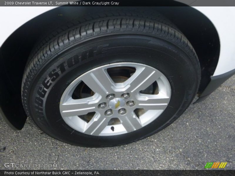 Summit White / Dark Gray/Light Gray 2009 Chevrolet Traverse LT