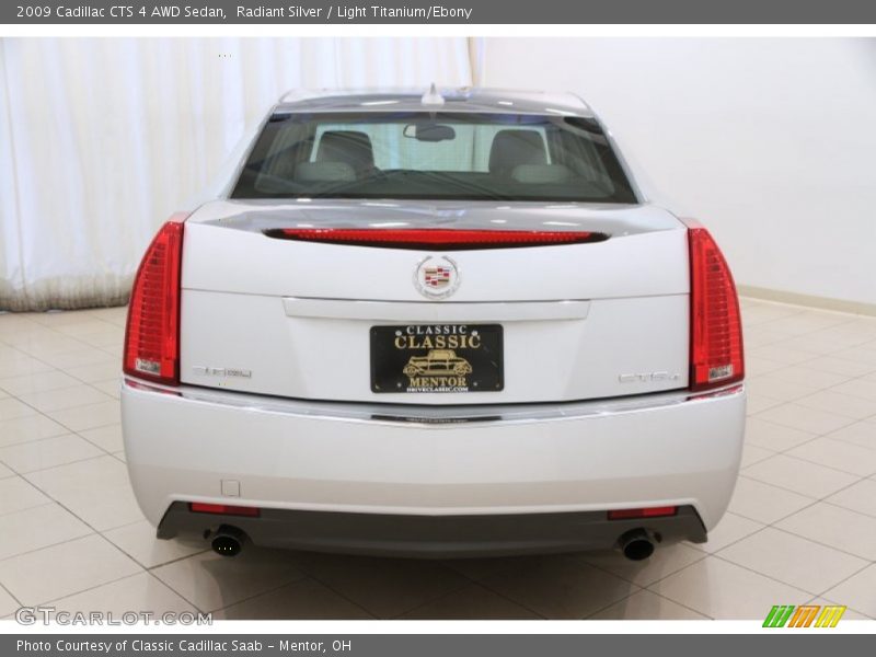 Radiant Silver / Light Titanium/Ebony 2009 Cadillac CTS 4 AWD Sedan