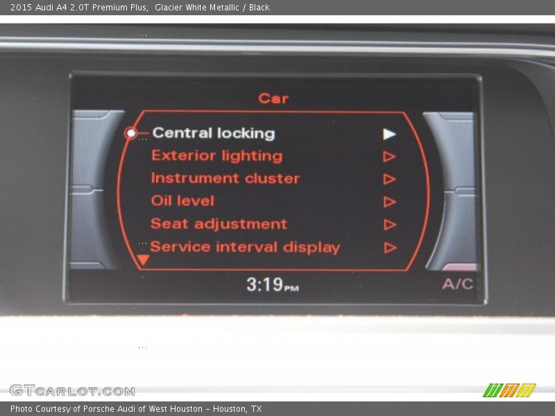 Glacier White Metallic / Black 2015 Audi A4 2.0T Premium Plus