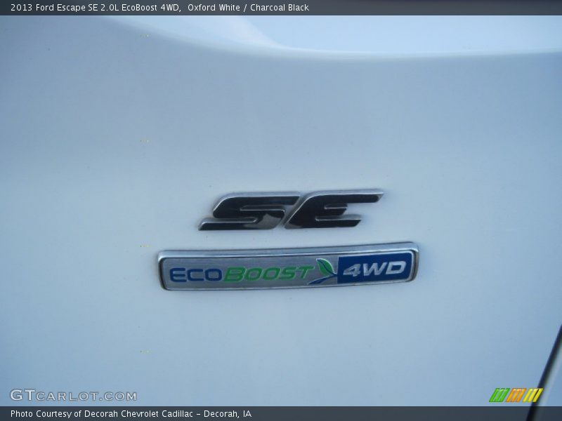 Oxford White / Charcoal Black 2013 Ford Escape SE 2.0L EcoBoost 4WD