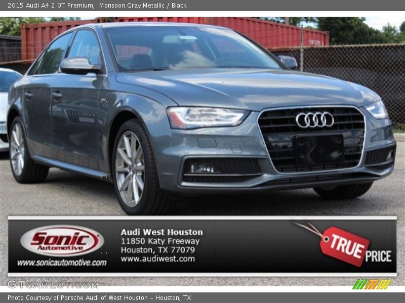 Monsoon Gray Metallic / Black 2015 Audi A4 2.0T Premium