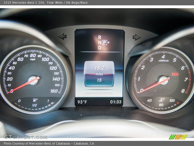 Polar White / Silk Beige/Black 2015 Mercedes-Benz C 300
