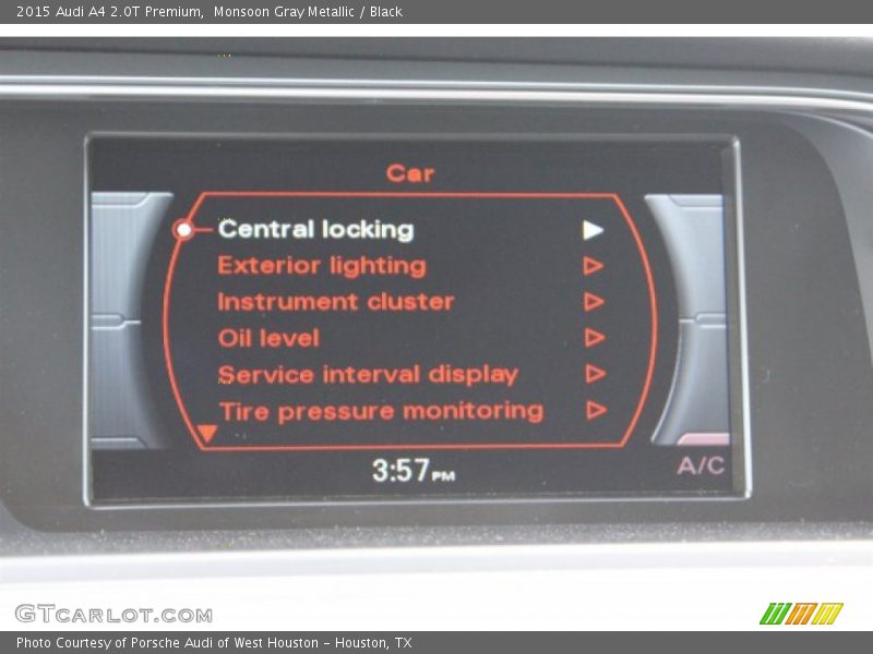 Monsoon Gray Metallic / Black 2015 Audi A4 2.0T Premium