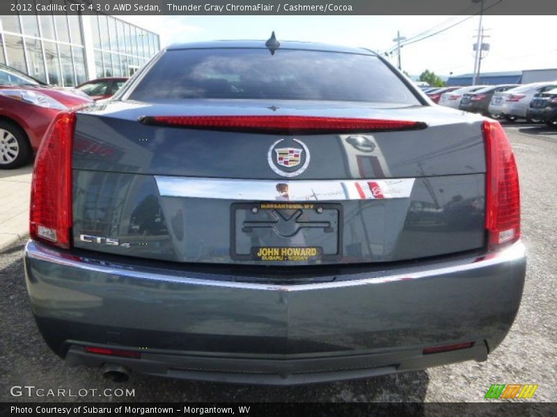 Thunder Gray ChromaFlair / Cashmere/Cocoa 2012 Cadillac CTS 4 3.0 AWD Sedan