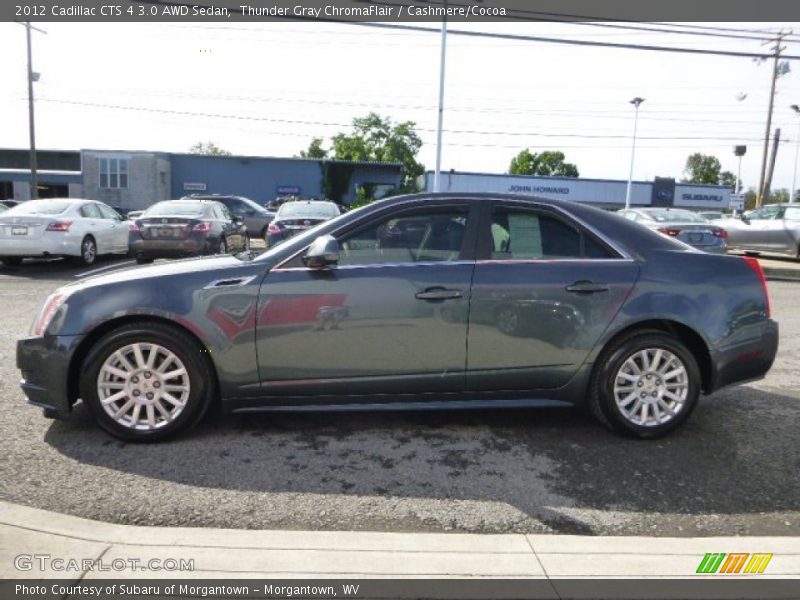 Thunder Gray ChromaFlair / Cashmere/Cocoa 2012 Cadillac CTS 4 3.0 AWD Sedan
