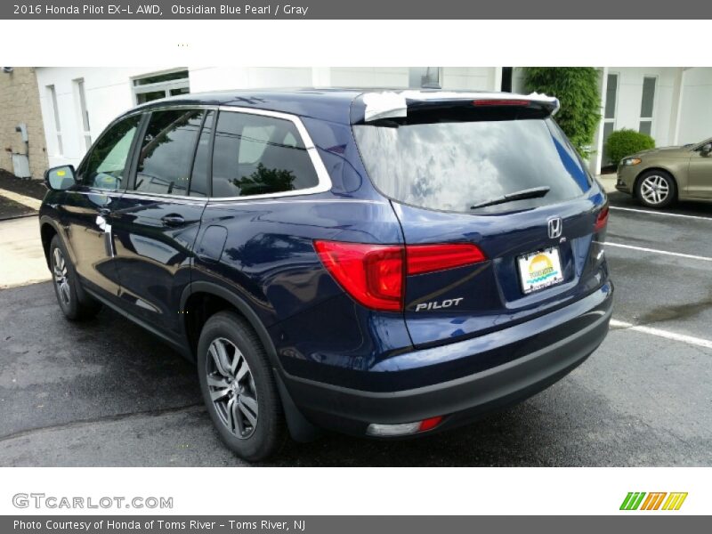 Obsidian Blue Pearl / Gray 2016 Honda Pilot EX-L AWD