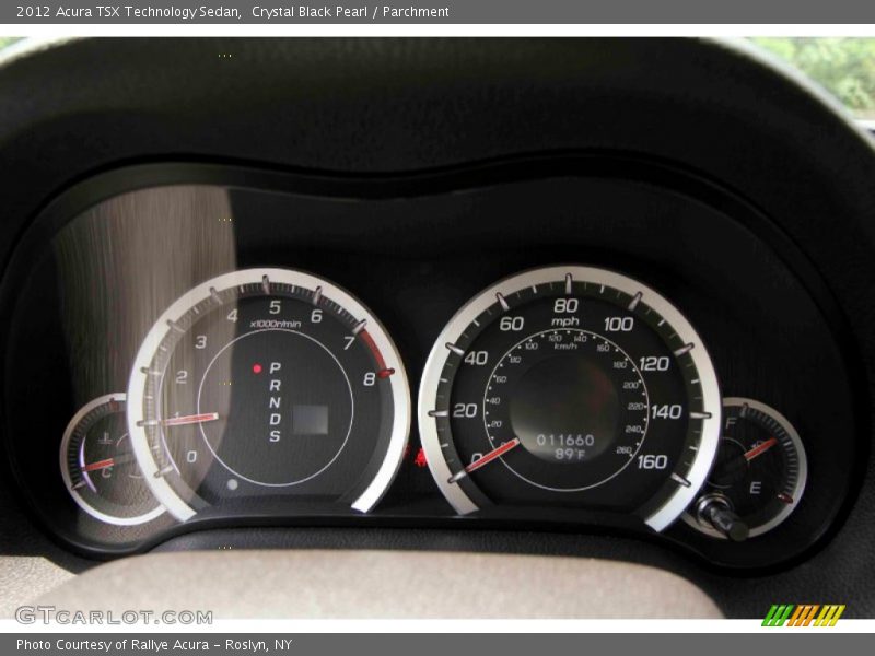 Crystal Black Pearl / Parchment 2012 Acura TSX Technology Sedan