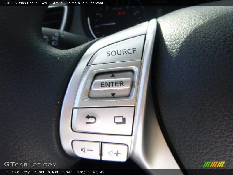 Arctic Blue Metallic / Charcoal 2015 Nissan Rogue S AWD