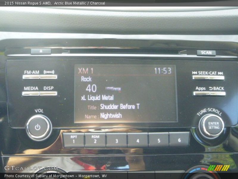 Arctic Blue Metallic / Charcoal 2015 Nissan Rogue S AWD