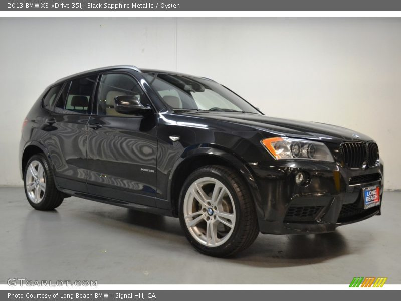 Black Sapphire Metallic / Oyster 2013 BMW X3 xDrive 35i