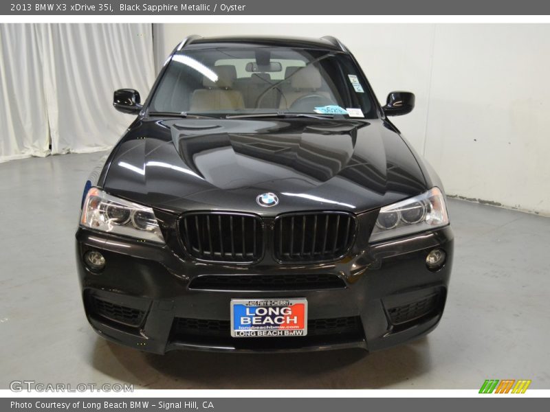 Black Sapphire Metallic / Oyster 2013 BMW X3 xDrive 35i