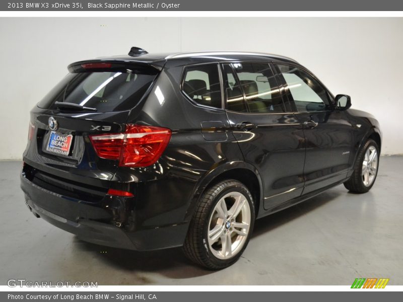 Black Sapphire Metallic / Oyster 2013 BMW X3 xDrive 35i
