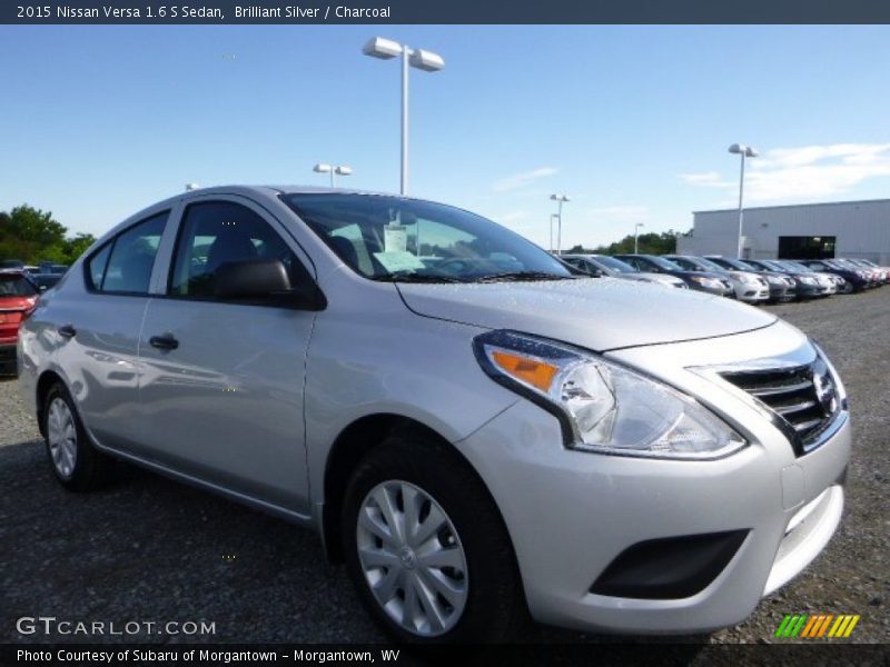Brilliant Silver / Charcoal 2015 Nissan Versa 1.6 S Sedan