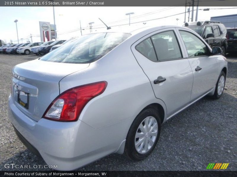Brilliant Silver / Charcoal 2015 Nissan Versa 1.6 S Sedan