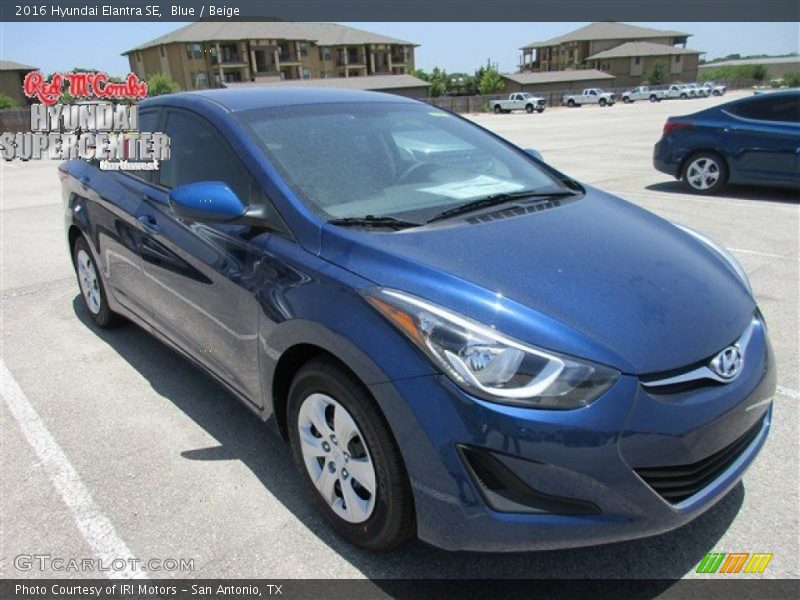 Blue / Beige 2016 Hyundai Elantra SE