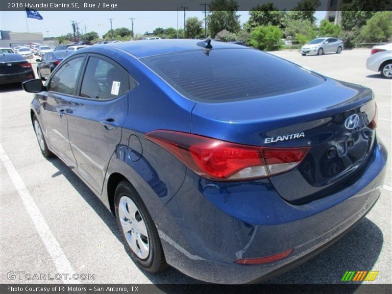 Blue / Beige 2016 Hyundai Elantra SE