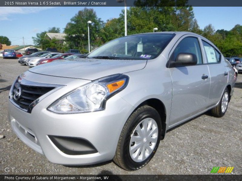 Brilliant Silver / Charcoal 2015 Nissan Versa 1.6 S Sedan
