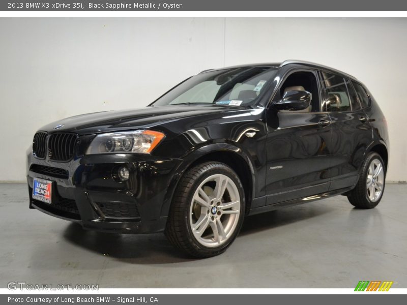 Black Sapphire Metallic / Oyster 2013 BMW X3 xDrive 35i