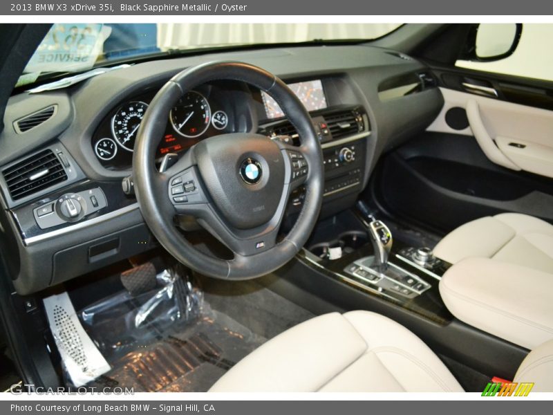 Black Sapphire Metallic / Oyster 2013 BMW X3 xDrive 35i