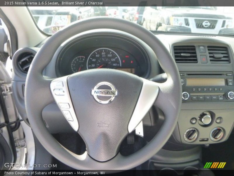 Brilliant Silver / Charcoal 2015 Nissan Versa 1.6 S Sedan