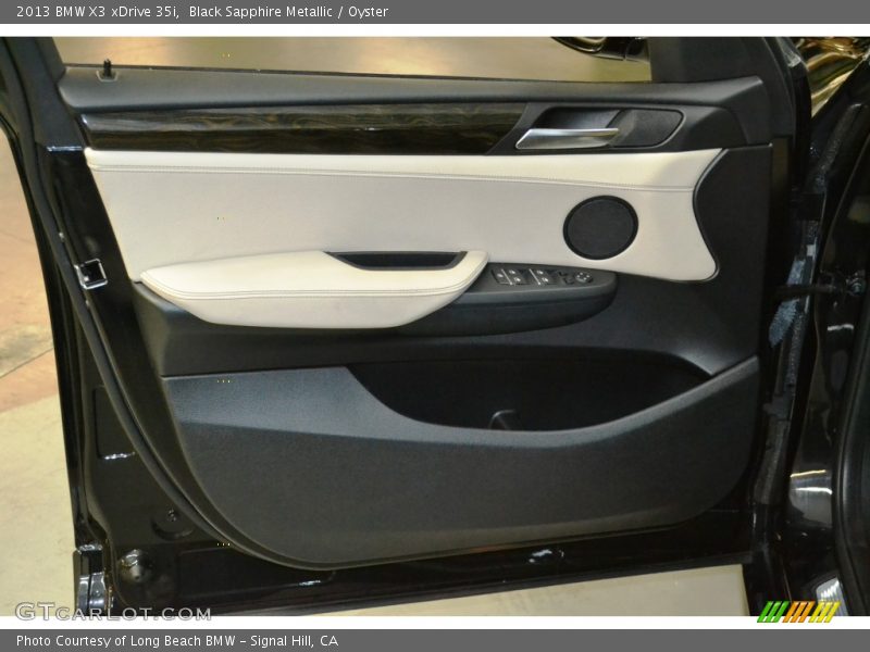 Black Sapphire Metallic / Oyster 2013 BMW X3 xDrive 35i