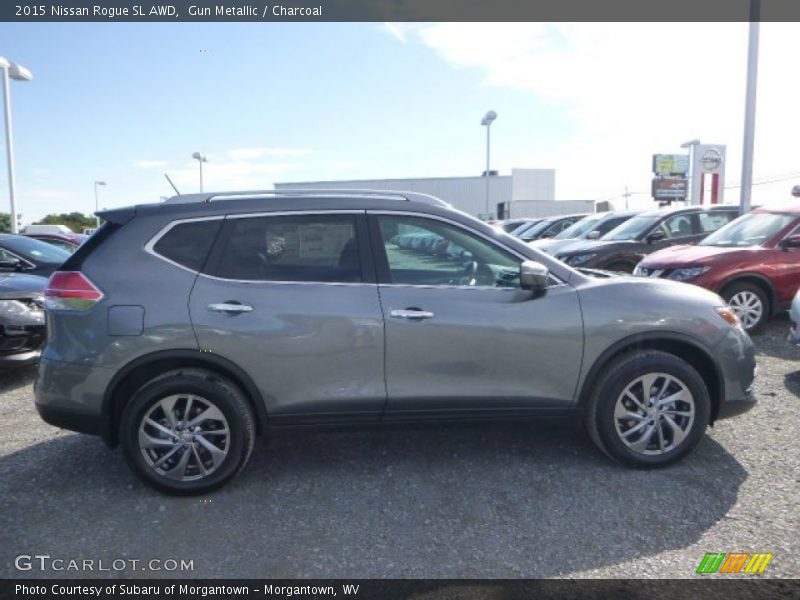 Gun Metallic / Charcoal 2015 Nissan Rogue SL AWD