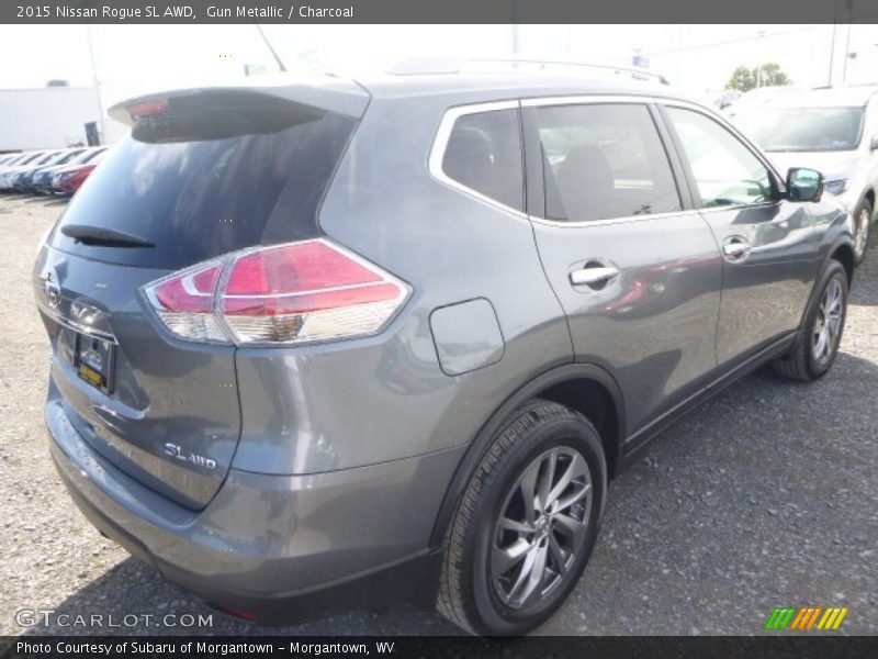 Gun Metallic / Charcoal 2015 Nissan Rogue SL AWD