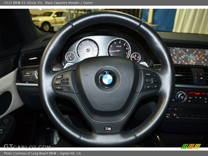 Black Sapphire Metallic / Oyster 2013 BMW X3 xDrive 35i