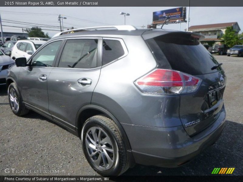 Gun Metallic / Charcoal 2015 Nissan Rogue SL AWD