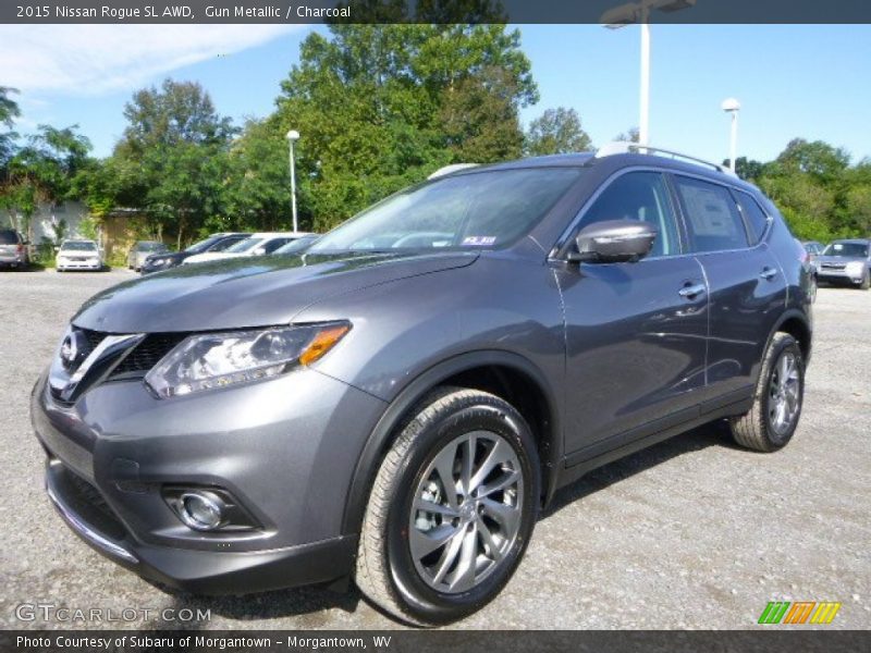 Gun Metallic / Charcoal 2015 Nissan Rogue SL AWD