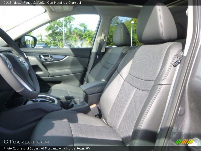 Gun Metallic / Charcoal 2015 Nissan Rogue SL AWD
