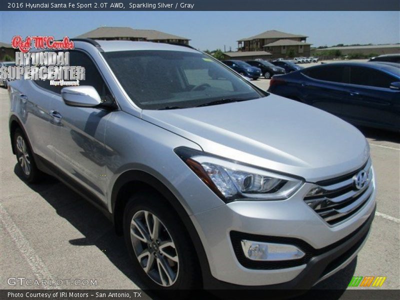 Sparkling Silver / Gray 2016 Hyundai Santa Fe Sport 2.0T AWD