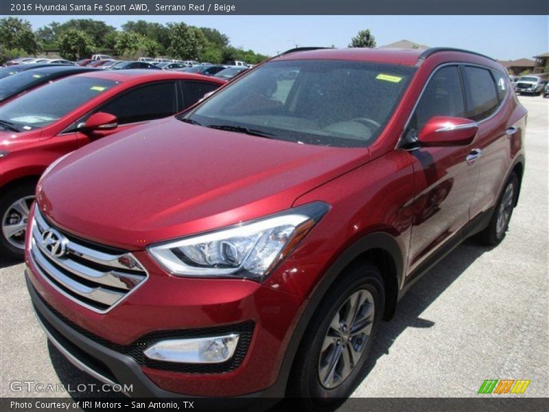 Front 3/4 View of 2016 Santa Fe Sport AWD