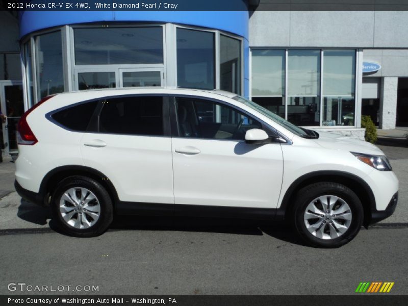 White Diamond Pearl / Gray 2012 Honda CR-V EX 4WD