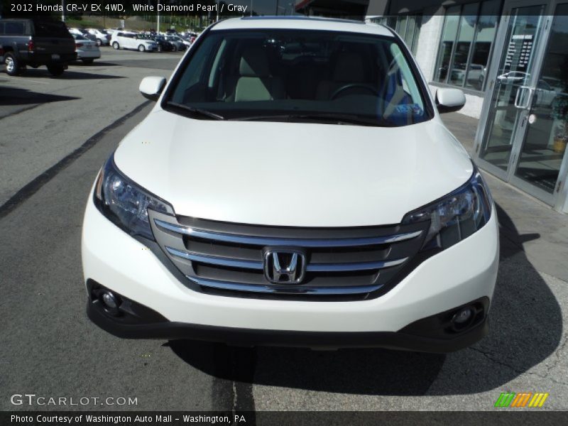 White Diamond Pearl / Gray 2012 Honda CR-V EX 4WD