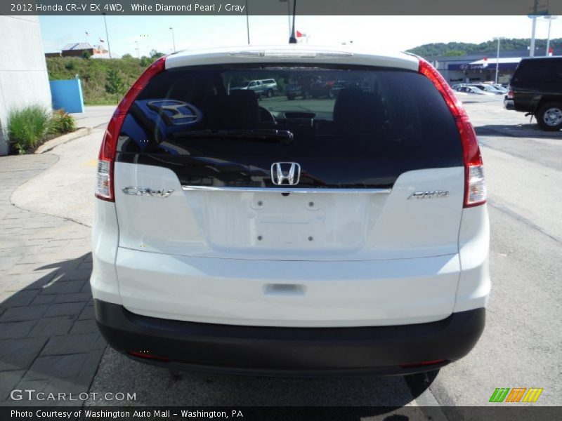 White Diamond Pearl / Gray 2012 Honda CR-V EX 4WD