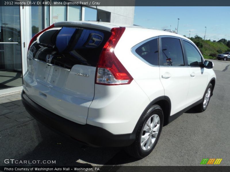 White Diamond Pearl / Gray 2012 Honda CR-V EX 4WD