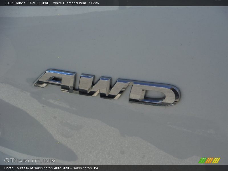 White Diamond Pearl / Gray 2012 Honda CR-V EX 4WD