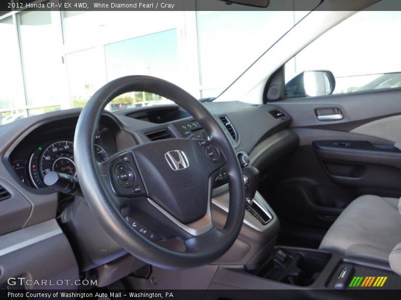 White Diamond Pearl / Gray 2012 Honda CR-V EX 4WD