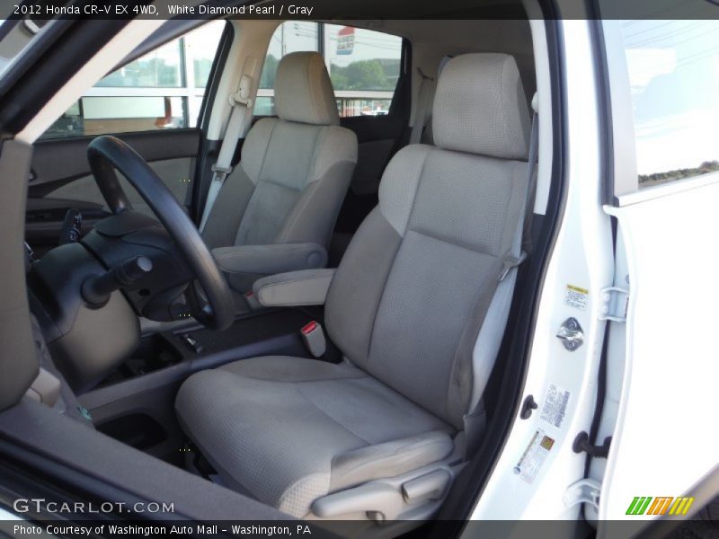 White Diamond Pearl / Gray 2012 Honda CR-V EX 4WD
