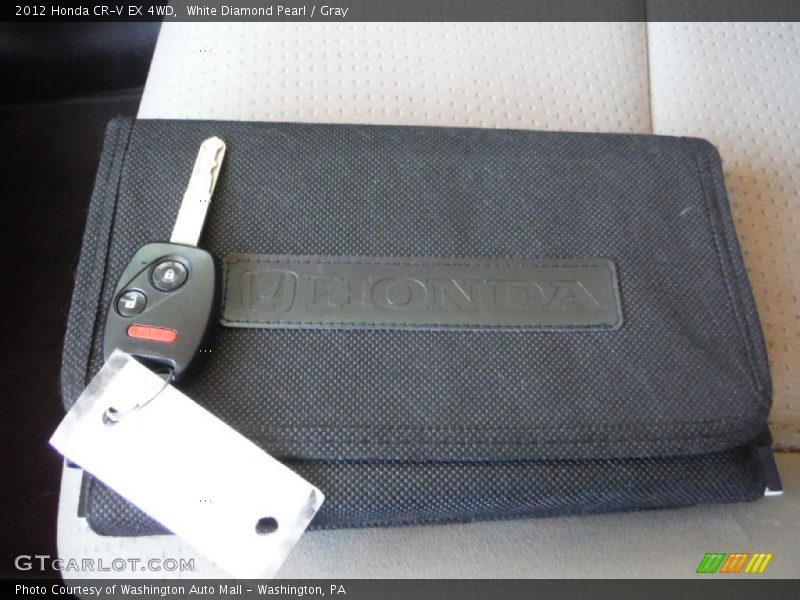 White Diamond Pearl / Gray 2012 Honda CR-V EX 4WD