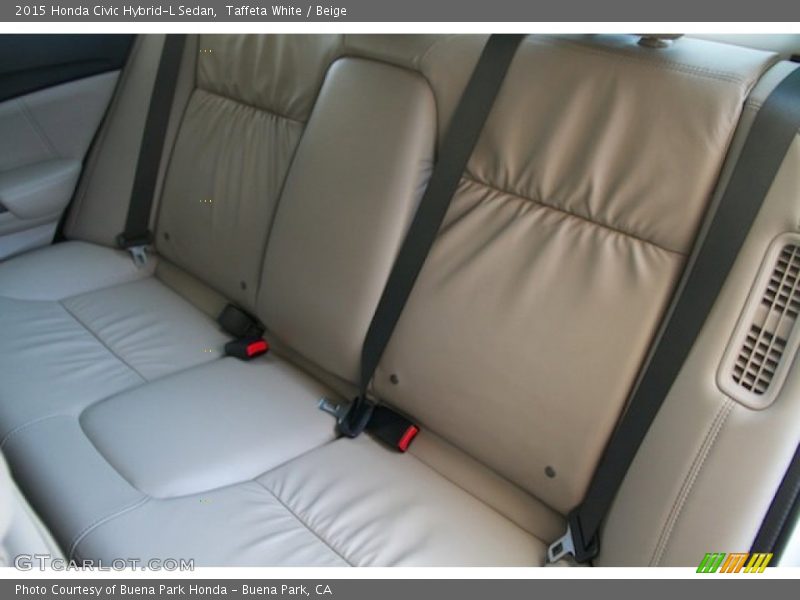 Taffeta White / Beige 2015 Honda Civic Hybrid-L Sedan