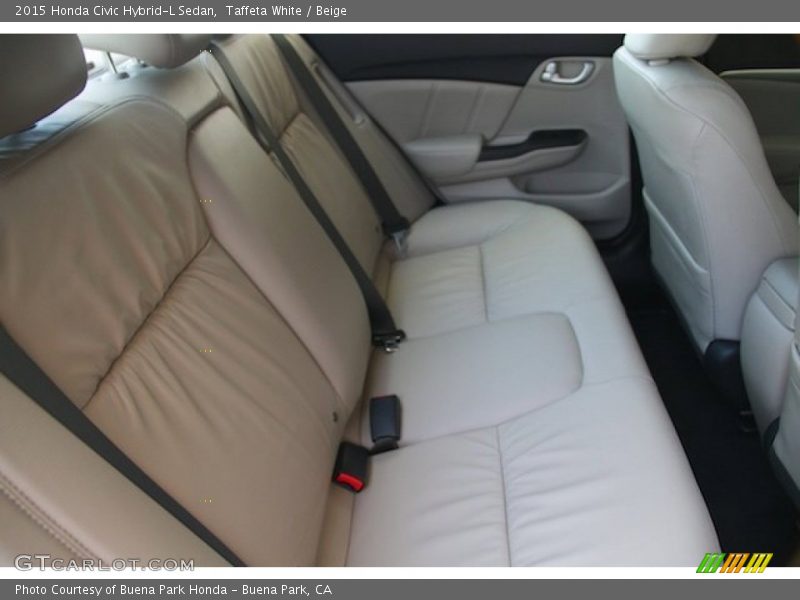 Taffeta White / Beige 2015 Honda Civic Hybrid-L Sedan