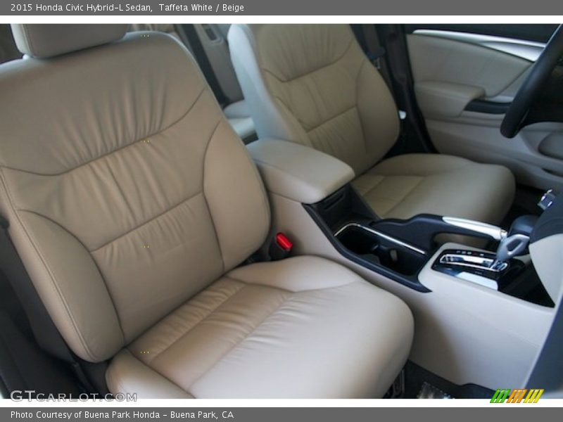 Front Seat of 2015 Civic Hybrid-L Sedan