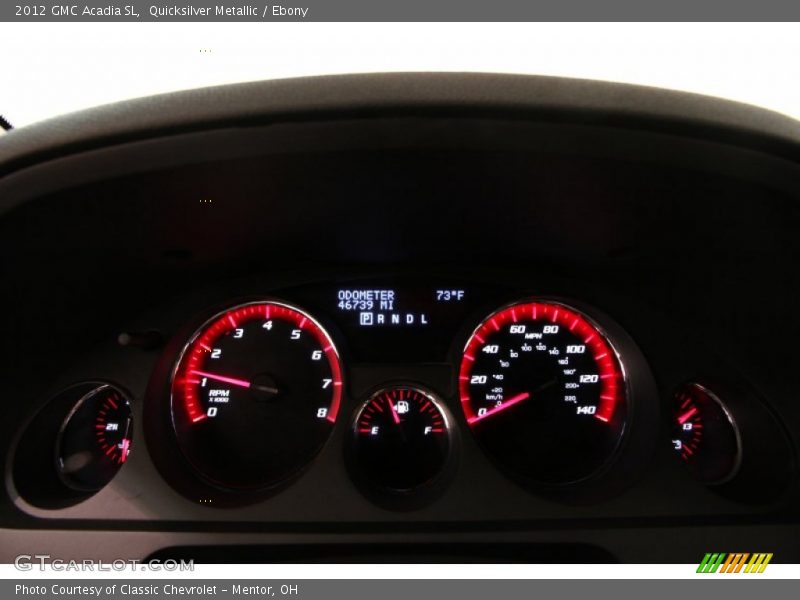 Quicksilver Metallic / Ebony 2012 GMC Acadia SL