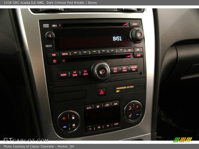Controls of 2008 Acadia SLE AWD