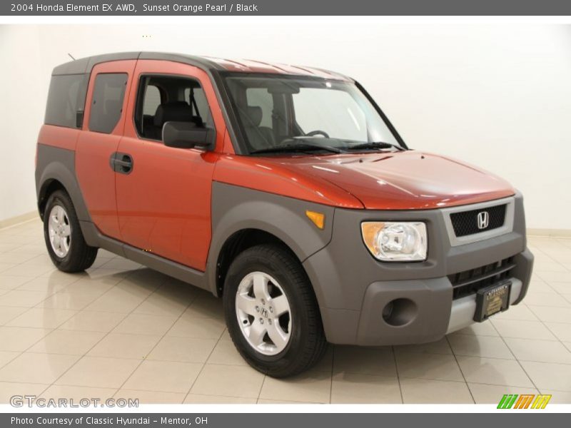 Sunset Orange Pearl / Black 2004 Honda Element EX AWD
